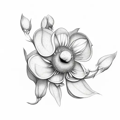 dogwood flower tattoo design idea