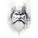 odin face tattoo design idea