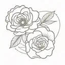 Rose and Daisy minimal tattoo tattoo design idea