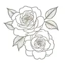 Rose and Daisy minimal tattoo tattoo design idea