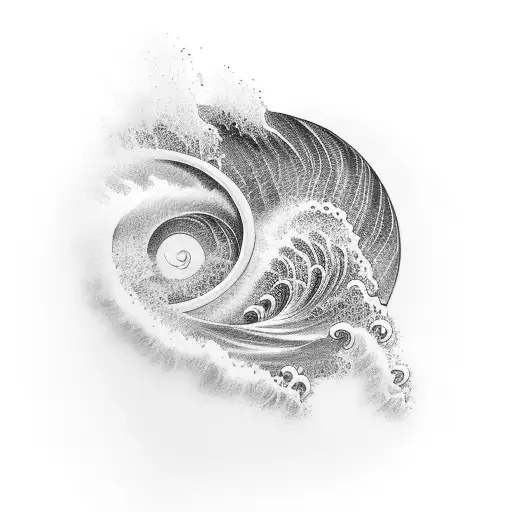 Ocean Wave tattoo design idea