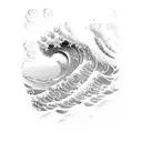 Ocean Wave tattoo design idea