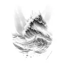 Ocean Wave tattoo design idea