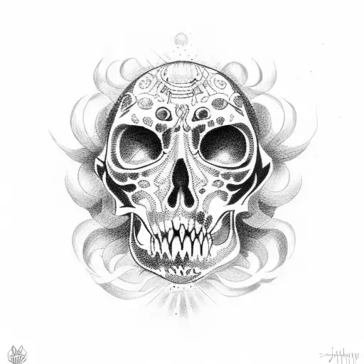 Memento mori tattoo design idea