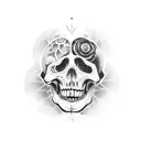 Memento mori tattoo design idea
