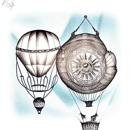 number 3 is important owl with hot air balloon protective memory of mother tattoo design idea