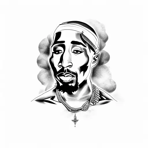 2pac tattoo design idea