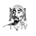 2pac tattoo design idea