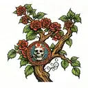 grateful dead tree tattoo design idea