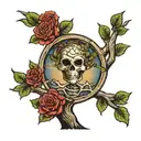 grateful dead tree tattoo design idea