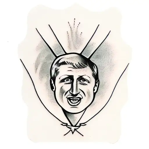 celtics larry bird pinup tattoo design idea