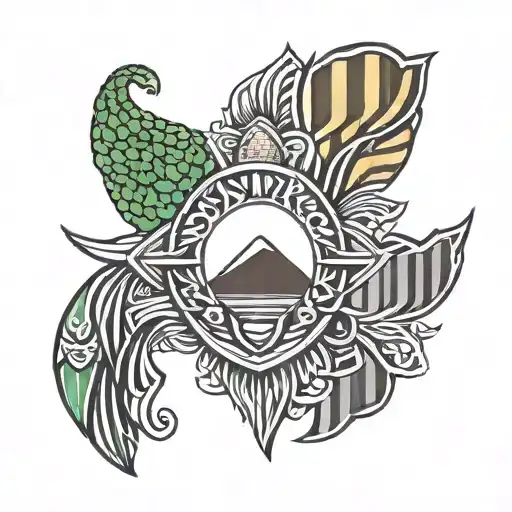 Combine the Mexican flags of Sonora and Michoacan tattoo design idea