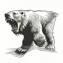 polar bear screaming  tattoo design idea