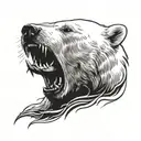 polar bear screaming  tattoo design idea