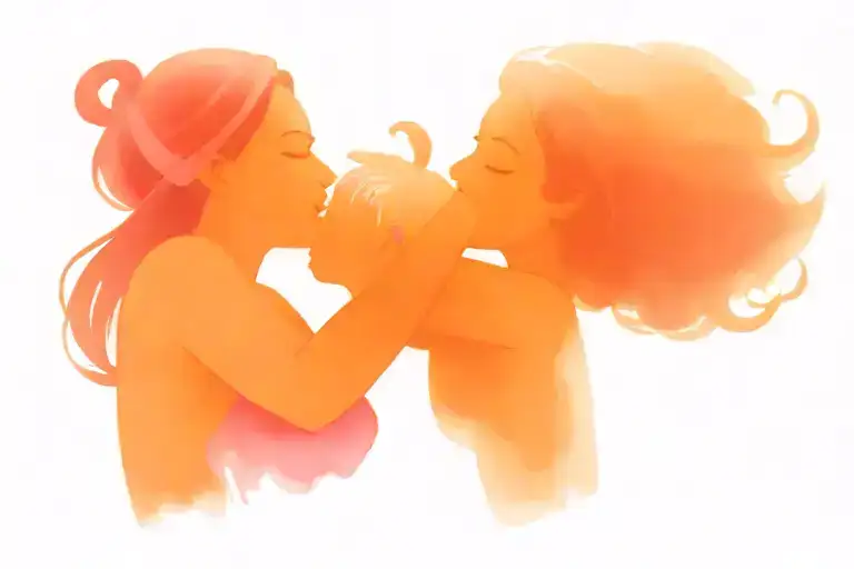 mother and daughter with the breast cancer ribbon tattoo design idea