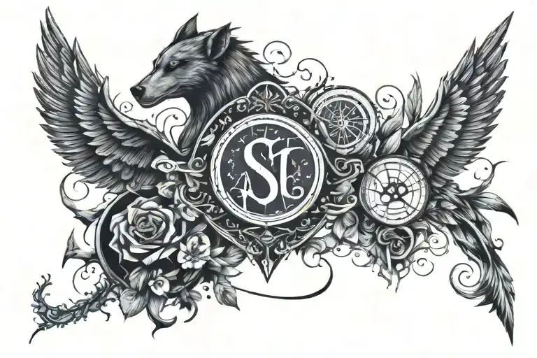 Scott McCall's track, with some references to Harry Potter, Supernatural, Divergent, Hunger Games tattoo design idea