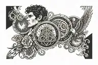 Scott McCall's track, with some references to Harry Potter, Supernatural, Divergent, Hunger Games tattoo design idea