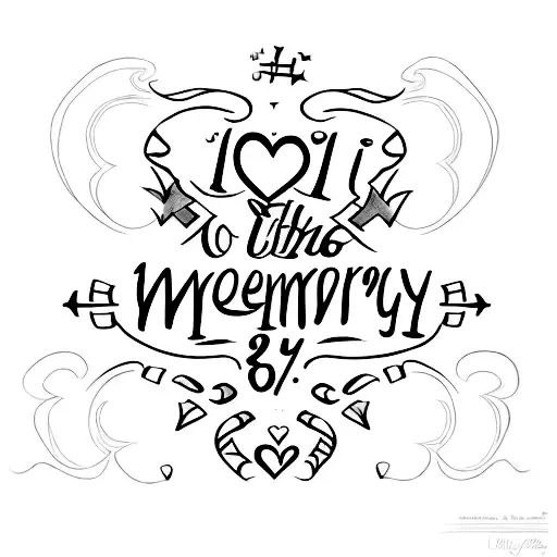 Cross with the words "In Loving Memory of Matt" 12/05/82 - 07/16/16 tattoo design idea