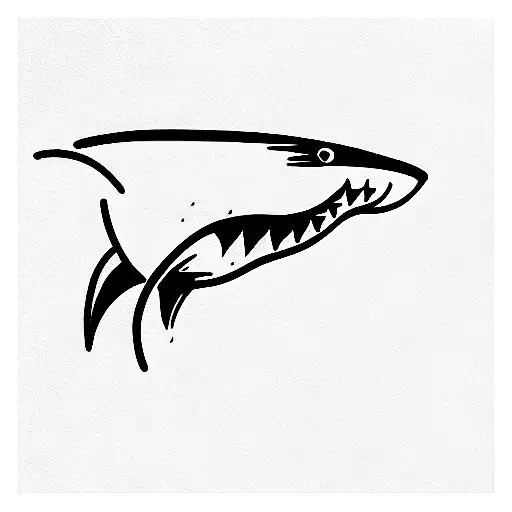 shark with gaelic knot tattoo design idea