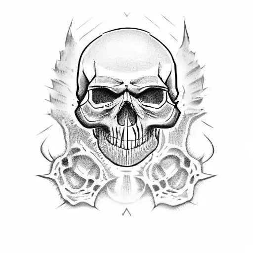 ghost recon wildlands skull tattoo design idea