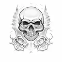 ghost recon wildlands skull tattoo design idea