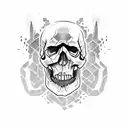 ghost recon wildlands skull tattoo design idea