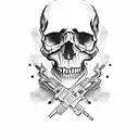 ghost recon wildlands skull tattoo design idea