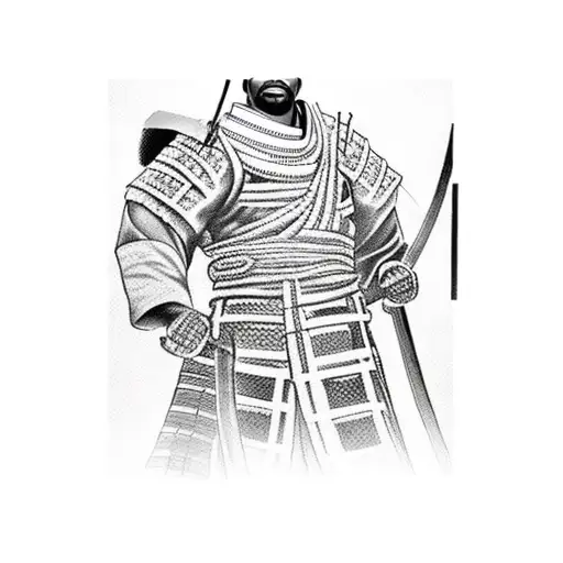 black samurai Yasuke  tattoo design idea