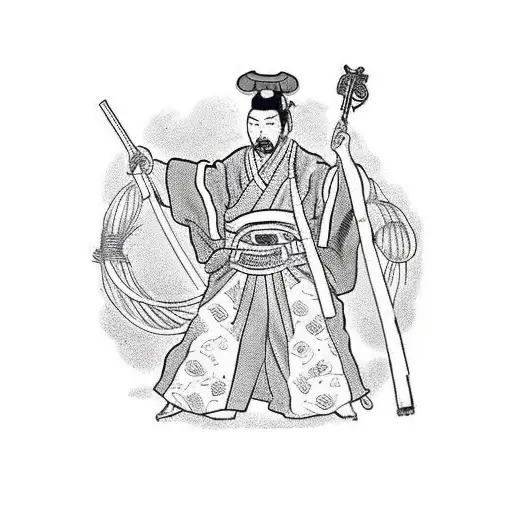 Yasuke removing menpo with Oda clan symbol. tattoo design idea