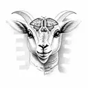 lamb butterfly tattoo design idea