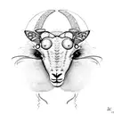 lamb butterfly tattoo design idea