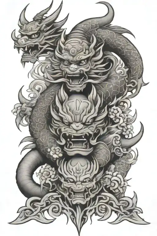 Japenese Tribal tattoo tattoo design idea