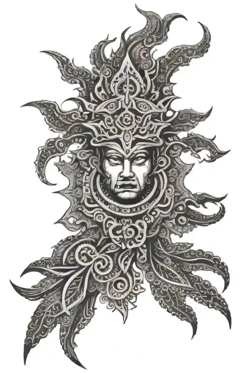 Tribal Oriental art in a tattoo tattoo design idea