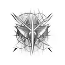 The barbed wire transforms into birds tattoo design idea