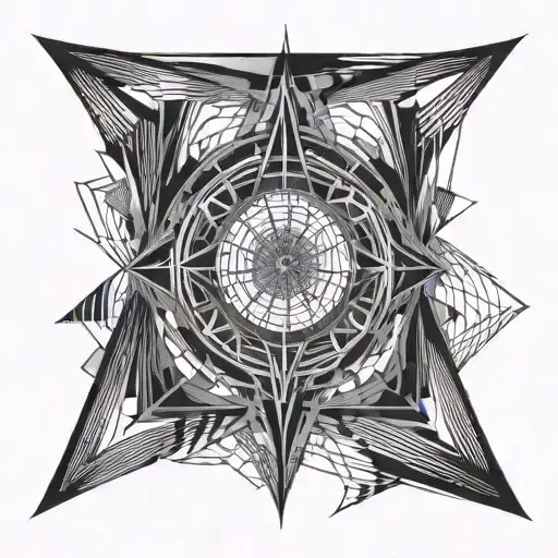 simulation of moving pendulum optical effect tattoo design idea