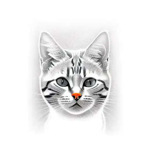 two orange cats  tattoo design idea
