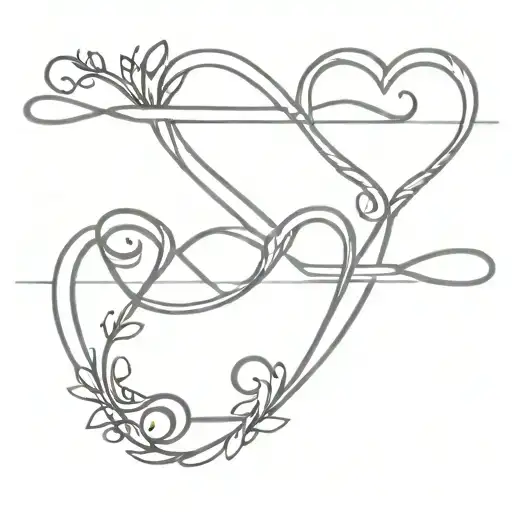 infinity, heart, lifeline tattoo design idea