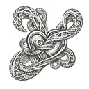 infinity, heart, lifeline tattoo design idea