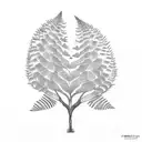 Fern Tree tattoo design idea