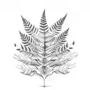 Fern Tree tattoo design idea