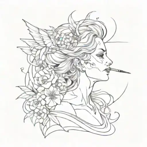 always the artist never the muse playing tattoo design idea