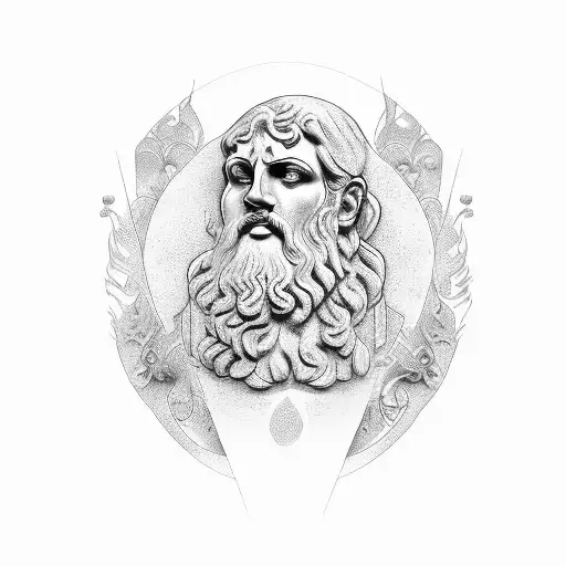 Greek statue tattoo design idea