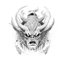 face demon tattoo design idea