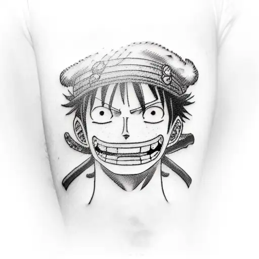 LUFFY ONE PIECE tattoo design idea