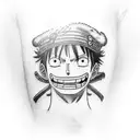 LUFFY ONE PIECE tattoo design idea