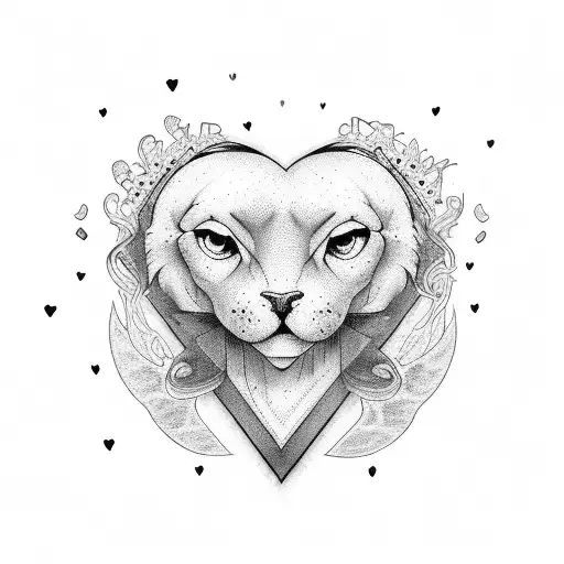 broken heart melting tattoo design idea
