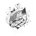 broken heart melting tattoo design idea