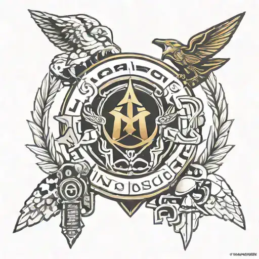halo unsc logo and assassins creed logo tattoo design idea
