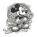 Mickey Mouse cholo  tattoo design idea