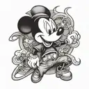 Mickey Mouse cholo  tattoo design idea